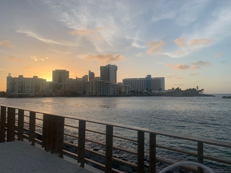 Sunset view from Dos Hermanos Bridge