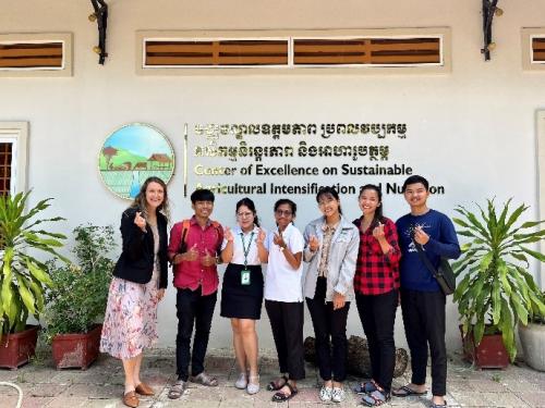 Kat with student enumerators who became trusting colleagues, friends, and the best teammates!